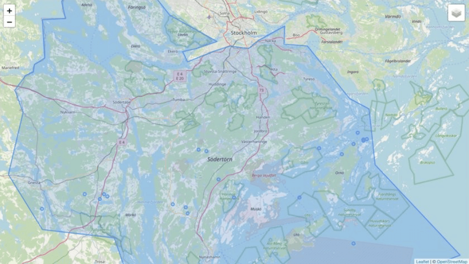 Skärmbild av brandrisk